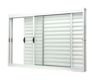 JANELA VENEZIANA CORRER LATERAL S/GRADE, AÇO COR BRANCA. RAMASSOL UNICSOL