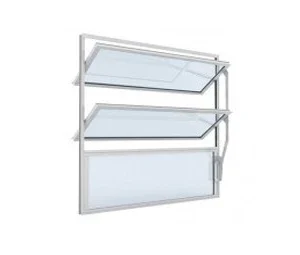JANELA BASCULANTE - C/ 2 BÁSCULAS EM ALUMÍNIO COR BRANCA. RAMASSOL SLIM