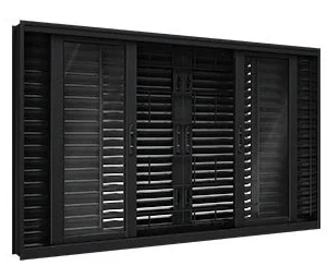 JANELA DE AÇO VENEZIANA CORRER CENTRAL FLEX- 4FLS MÓVEIS E 2 FIXAS C/GRADE QUADRADA C/FECHO EMBUTIDO. LUCASA FACILITÀ