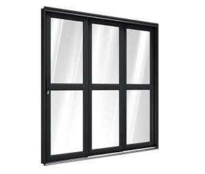 PORTA DE AÇO DE CORRER LATERAL C/TRAVESSA 2FLS MÓVEIS E 1FIXA. RIOBRAS AÇO PRONTO