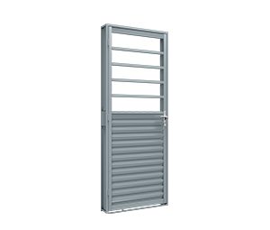 PORTA DE AÇO DE GIRO MISTA C/TRAVESSA. RIOBRAS AÇO