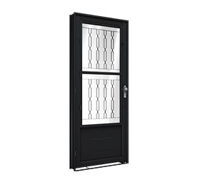 PORTA DE AÇO DE GIRO C/POSTIGO E GRADE MOSAICO. LUCASA FACILITÀ