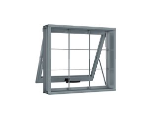 JANELA DE AÇO MAXIM-AR C/GRADE QUADRADA. RIOBRAS AÇO