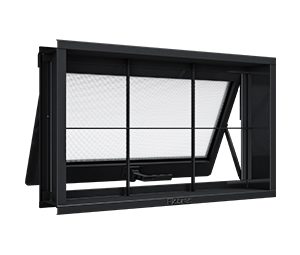 JANELA DE AÇO MAXIM-AR C/GRADE QUADRADA. RIOBRAS AÇO PRONTO