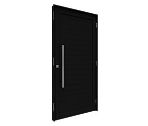 PORTA DE ALUMÍNIO DE GIRO LAMBRI COM PUXADOR DE 80CM EM AÇO INOX - LUCASA ECCELLENTE