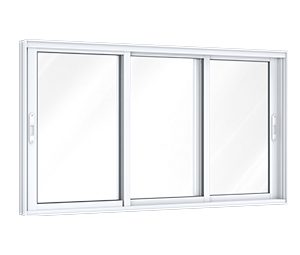 JANELA DE ALUMÍNIO DE CORRER LATERAL 3FLS MÓVEIS C/FECHO EMBUTIDO EM ALUMÍNIO. LUCASA ECCELLENTE