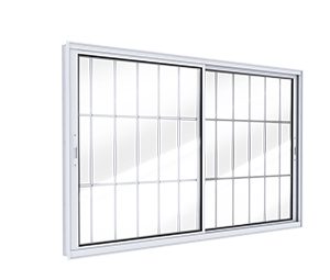 JANELA DE ALUMÍNIO DE CORRER LATERAL 2FLS MÓVEIS C/GRADE C/FECHO EMBUTIDO EM ALUMÍNIO. LUCASA IDEALE