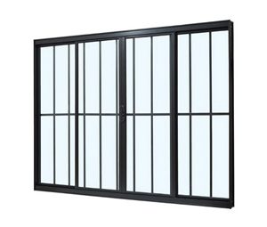 JANELA DE CORRER C/GRADE. ALUMÍNIO COR PRETA. RAMASSOL ULTRA