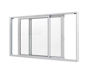 JANELA DE CORRER LATERAL 2FLS MÓVEIS S/GRADE. ALUMÍNIO COR BRANCA. RAMASSOL CRISTAL