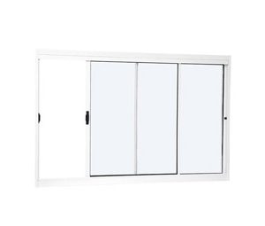 JANELA DE CORRER LATERAL S/GRADE. AÇO COR BRANCA. RAMASSOL UNICSOL