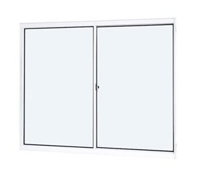 JANELA DE CORRER LATERAL SEM GRADE. ALUMÍNIO COR BRANCA. RAMASSOL SLIM