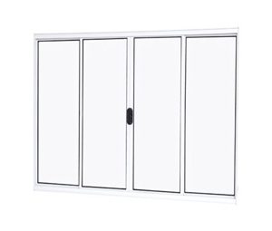 JANELA DE CORRER SEM GRADE. ALUMÍNIO COR BRANCA. RAMASSOL SLIM MODULAR