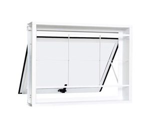 JANELA MAXIM-AR GRADE QUADRICULADA. AÇO COR BRANCA. RAMASSOL UNICSOL