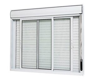 JANELA VENEZIANA COM PERSIANA INTEGRADA. ALUMÍNIO COR BRANCA. RAMASSOL BRIZE