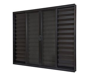 JANELA VENEZIANA S/GRADE. ALUMÍNIO COR PRETA. RAMASSOL ULTRA