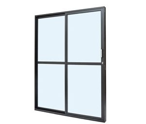 PORTA BALCÃO C/2FLS. 1FLS FIXA E 1FL MÓVEL. ALUMÍNIO COR PRETA. RAMASSOL ULTRA