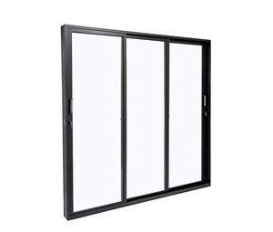 PORTA BALCÃO C/3FLS MÓVEIS. ALUMÍNIO COR PRETA. RAMASSOL ULTRA