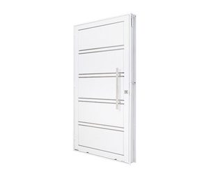 PORTA DE ABRIR LAMBRI COM FRISO. AÇO COR BRANCA. RAMASSOL QUALITYSOL