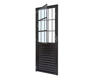 PORTA DE ABRIR POSTIGO PALHETA. ALUMÍNIO COR PRETA. RAMASSOL ULTRA