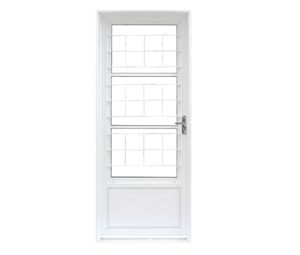 PORTA SOCIAL QUADRICULADA AÇO COR BRANCA. HAIALA APD