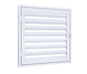 PORTA DE ALUMÍNIO DE GIRO P/ALÇAPÃO ABERTURA EXTERNA ESQUERDA. RIOBRAS ALUMÍNIO