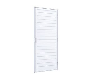 PORTA DE ALUMÍNIO LAMBRI DE GIRO C/MAÇANETA. RIOBRAS ALUMÍNIO