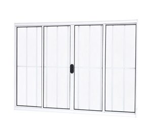 JANELA DE CORRER COM GRADE. ALUMÍNIO COR BRANCA. RAMASSOL SLIM MODULAR