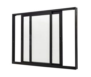 JANELA DE CORRER LATERAL 2FLS MÓVEIS S/GRADE. ALUMÍNIO COR PRETA. RAMASSOL ULTRA