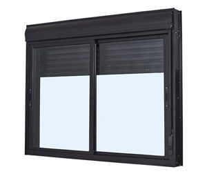 JANELA VENEZIANA C/PERSIANA INTEGRADA. ALUMÍNIO COR PRETA. RAMASSOL ULTRA