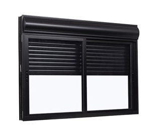 JANELA VENEZIANA C/PERSIANA INTEGRADA AUTOMÁTICA. ALUMÍNIO COR PRETA. RAMASSOL ULTRA
