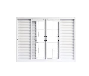 JANELA VENEZIANA GRADE QUADRICULADA. AÇO COR BRANCA. HAIALA APD