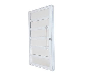 PORTA DE ABRIR 6 VIDROS. AÇO COR BRANCA. RAMASSOL QUALITYSOL