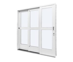 PORTA DE CORRER COM 3FLS. AÇO COR BRANCA. RAMASSOL QUALITYSOL