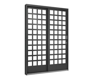 PORTA DE CORRER QUADRICULADA 2FLS. AÇO. RAMASSOL FORTSOL